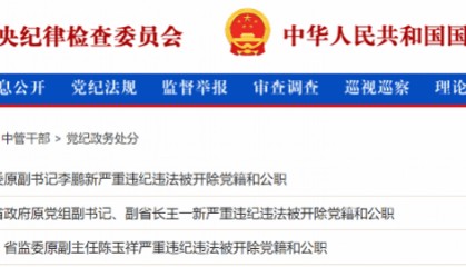 卖官鬻爵,搞权色交易,干预司法,同期落马的三虎同日被双开