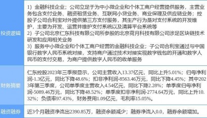2月19日仁东控股涨停分析:数字人民币,金融科技,区块链概念热股